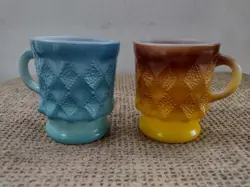 CUPS BLUE &YELL/BRN
