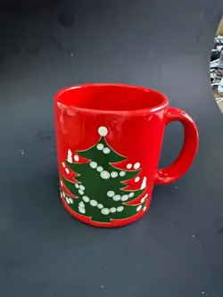VINTAGE WAECHTERSBACH CHRISTMAS TREE COFFEE MUG MADE IN GERMANY