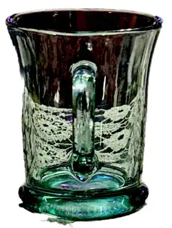 GREEN GLASS HANDLED