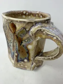 VINTAGE PHIL MAYHEW 4” POTTERY MUG GLAZED TWIST 