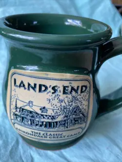 VTG DENEEN POTTERY HAND THROWN NY LAND’S END ADIRONDACK CAMP COFFEE CUP NOS