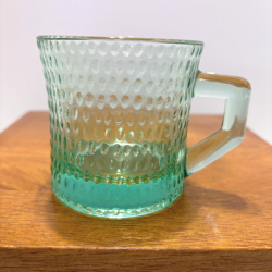 GREEN GLASS DIMPLED