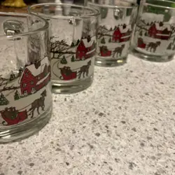 VINTAGE LIBBEY CHRISTMAS