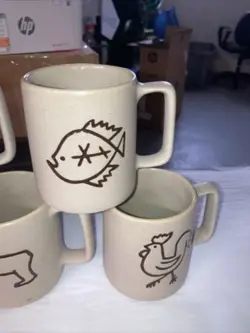 POTTERY MUGS FISH