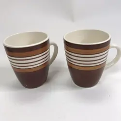 MUGS BROWN STRIPED