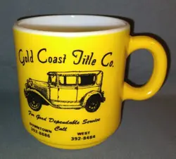 VINTAGE ANCHOR HOCKING FIRE KING YELLOW COFFEE CUP 3