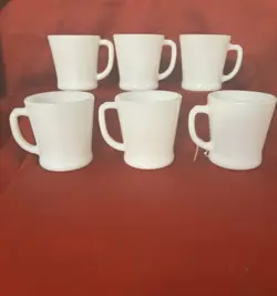 VINTAGE ANCHOR HOCKING FIRE KING WHITE MILK GLASS MUG