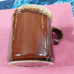 MCCOY POTTERY USA 1412 BROWN DRIP GLAZE COFFEE MUG CUP VINTAGE