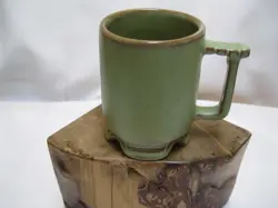 FRANKOMA POTTERY C1 PRAIRIE GREEN COFFEE MUG