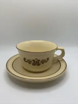 VINTAGE PFALTZGRAFF VILLAGE PATTERN (#6-1) COFFEE TEA CUP AND SAUCER