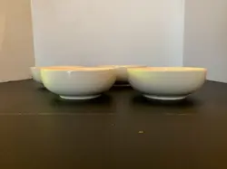 VINTAGE MCCOY POTTERY WHITE CEREAL BOWL SET OF 4 C