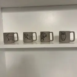 MUGS ANIMALS GREY