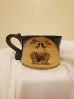 1974 VINTAGE PETER PETRIE - UGLY FACE - ART COFFEE MUG