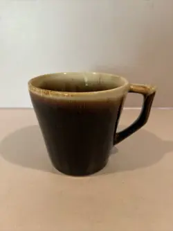 VINTAGE PFALTZGRAFF BROWN DRIP GLAZE STONEWARE COFFEE MUG CUP