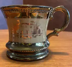 VINTAGE COPPER LUSTER LUSTERWARE 3-1/4” MUG