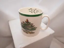 VINTAGE SPODE CHRISTMAS TREE MUG MADE IN ENGLAND S3324 S IN NICE CONDITION