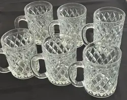 GLASS MUGS. VINTAGE