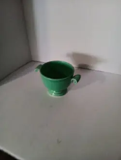 GREEN SUGAR JAR/BOWL