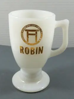 GLASS FOOTED MUG