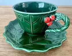 CUP SAUCER HOLLY