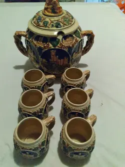 CASTLE STONEWARE PUNCHBOWL