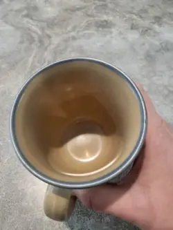 BEIGE BLUE STONEWARE