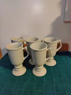 MUGS WHITE STONEWARE