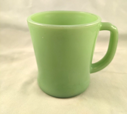 VINTAGE FIRE KING JADEITE D HANDLE COFFEE MUG CUP