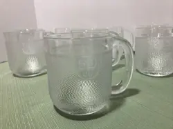 VINTAGE 8 ARABIA FINLAND IITTALA KROUVI 50 CL TEXTURED GLASS BEER MUG STEIN