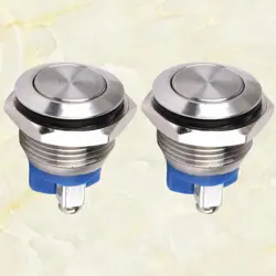 2 PCS SPEAKER HORN BUTTON PUSH FOR DOORBELL BOAT FLAT HEAD SWITCH