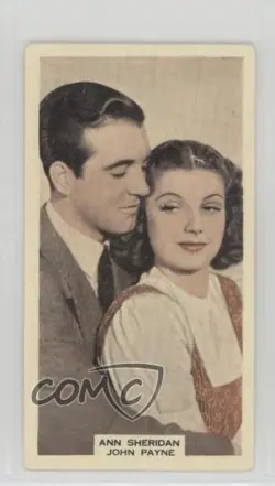 1939 WIX FILM FAVOURITES SERIES 3 TOBACCO ANN SHERIDAN JOHN PAYNE #38 Z6D
