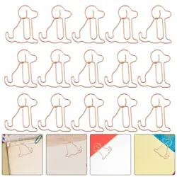  50 PCS CUTE PAPER CLIPS BOOK PUPPY PIN OFFICE SUPPLIES SCAPBOOK