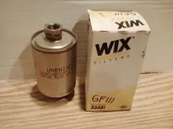 WIX 33481 (HASTING GF111) IN LINE FUEL FILTER.