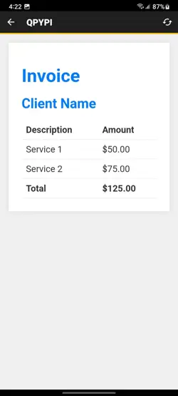 INVOICE HTML