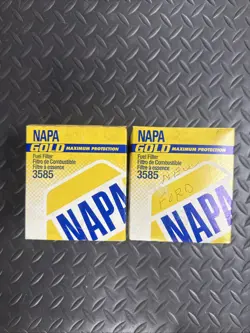 (2) NAPA GOLD FUEL FILTER 3585 WIX 33585 FOR BLUE BIRD DODGE FORD FREIGHTLINER