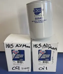 (2) CARQUEST ENGINE OIL FILTERS 85647 (WIX 51647) FIT NISSAN FORK LIFTS