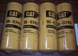 4 OF CAT CATERPILLAR 1R-0749 1R0749 BALDWIN BF46273 WIX 33674 FUEL FILTER EH