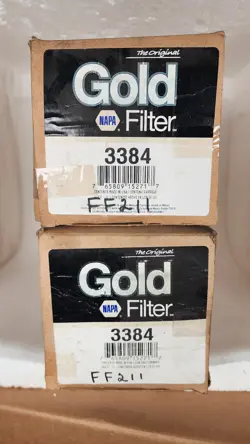 NAPA GOLD 3384 FUEL FILTER PACK OF 2 NEW IN BOX - NOS WIX 33384