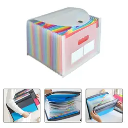 TRANSPARENT ORGAN BAG MISS POCKET ORGANIZER OFFICE FILE POCKETS RECEIPT FOLDERS