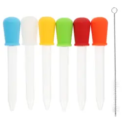 6 PCS WATER DROPPER FOR CRAFT LIQUID DROPPERS BABY GLASS PIPETTE