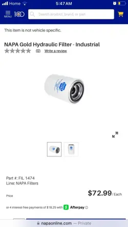 OIL FILTER: NAPA 1474 GOLD /  WIX 551474