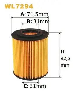 OIL FILTER WL7294 WIX FILTERS-OEM