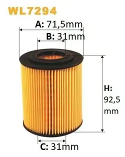 OIL FILTER  WL7294 WIX FILTERS-OEM