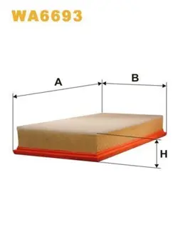 AIR FILTER WIX FILTERS FOR WA6693