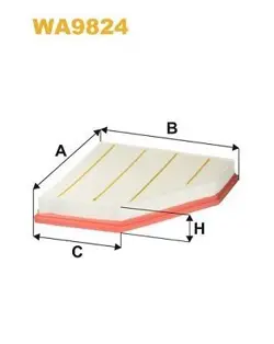 AIR FILTER WIX FILTERS FOR WA9824