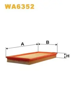 AIR FILTER WIX FILTERS FOR WA6352