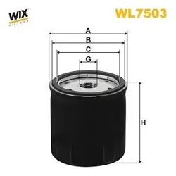 OIL FILTER WIX WL7503