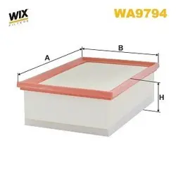 AIR FILTER WIX FILTERS FOR WA9794