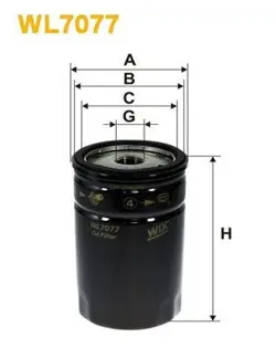 OIL FILTER WIX  WL7077