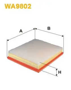 AIR FILTER WIX FILTERS FOR  WA9802